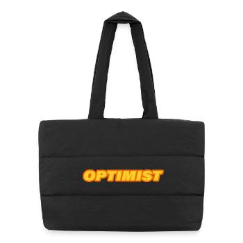 OPTIMIST - Puffer Shopping Bag - black - Front