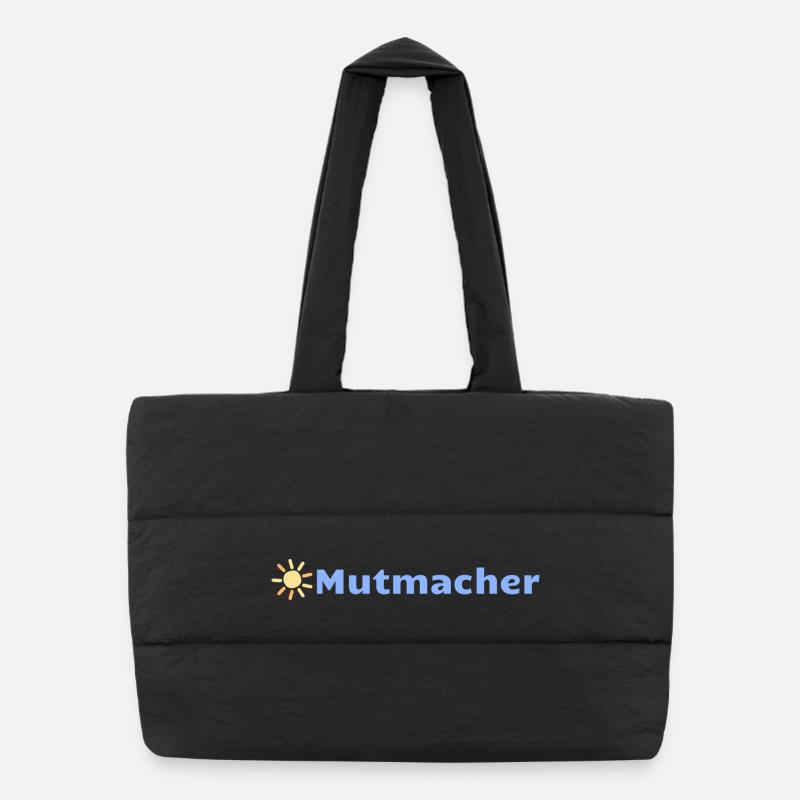 Mutmacher - Puffer-Einkaufstasche - Schwarz