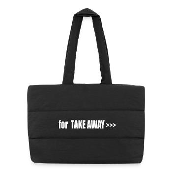 FOR TAKE AWAY - Puffer-Einkaufstasche - Schwarz - Vorne