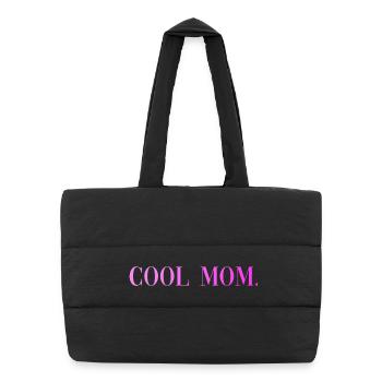 Cadeau des Expressions de Maman Cool - Sac shopping matelassé - noir - Devant