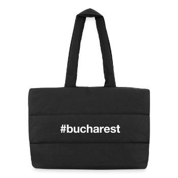 BUCHAREST Hashtag Bukarest - Puffer Shopping Bag - black - Front