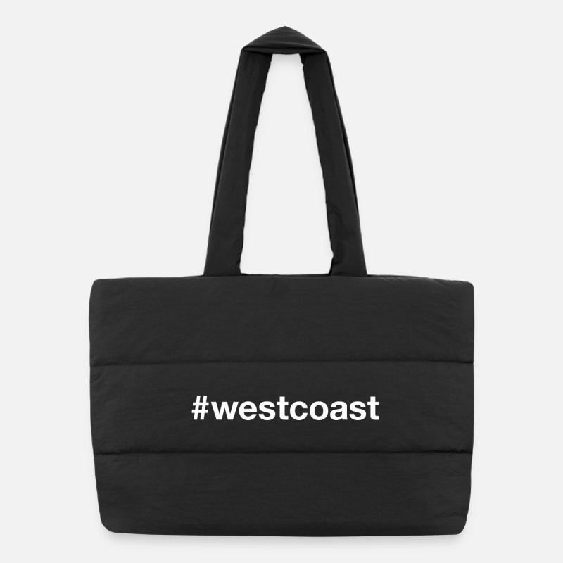 WEST COAST Hashtag - Puffer-Einkaufstasche - Schwarz