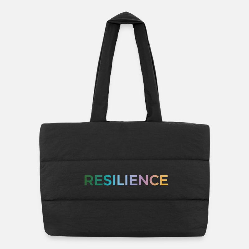 Resilienz Gradient Typo Puffer-Einkaufstasche
