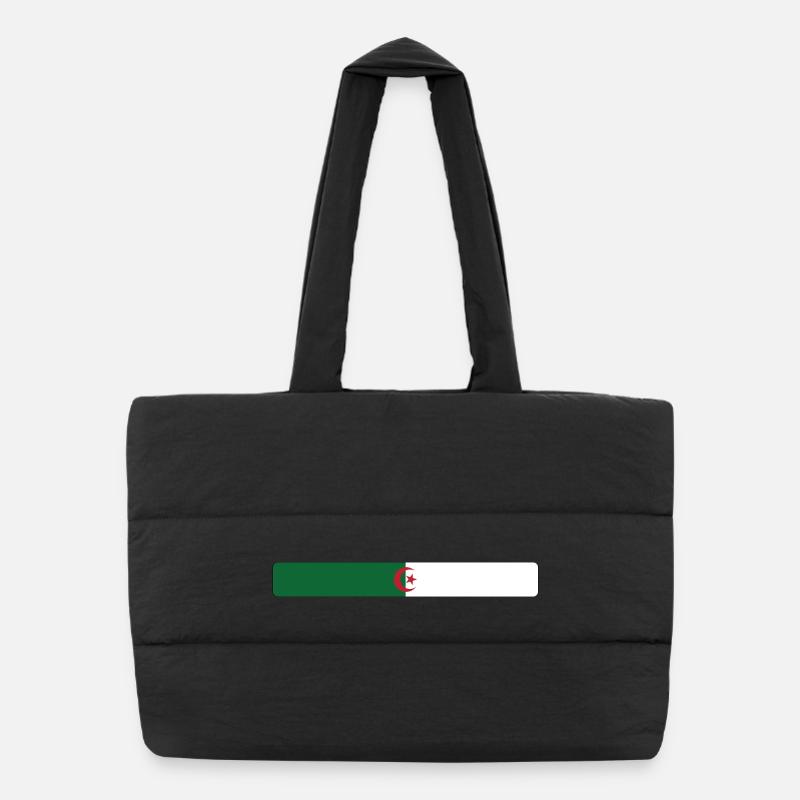 Algerische Flagge Puffer-Einkaufstasche