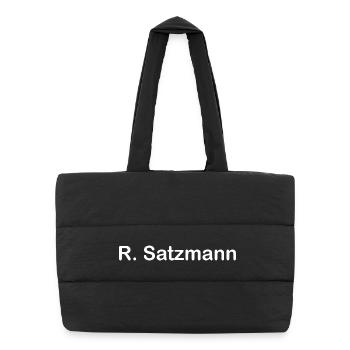 R. Satzmann - Puffer-Einkaufstasche - Schwarz - Vorne