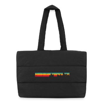 Bristol Skyline retro - Puffer-Einkaufstasche - Schwarz - Vorne