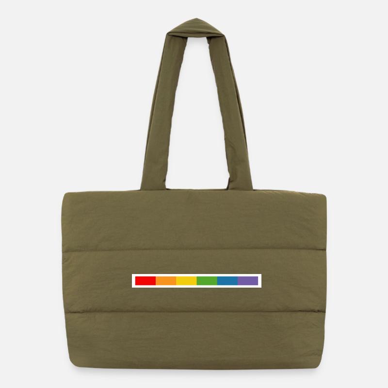 LGBT design white Puffer-Einkaufstasche