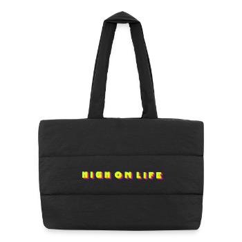 En pleine vie - Sac shopping matelassé - noir - Devant