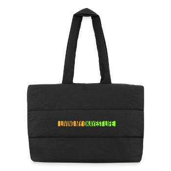 Vivre ma vie la plus correcte Drôle de dicton, médiocre - Sac shopping matelassé - noir - Devant