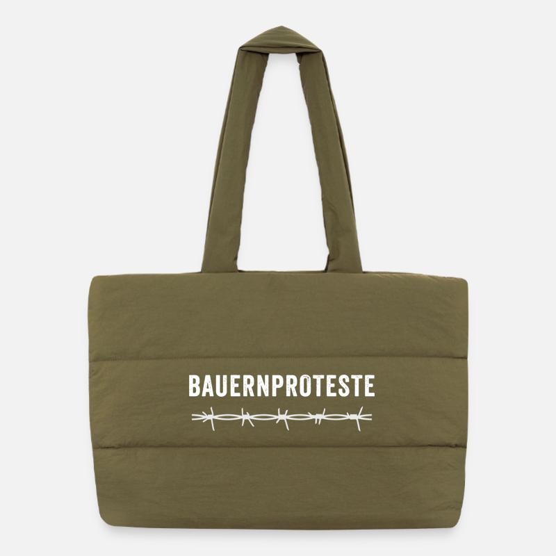 BAUERNPROTESTE Puffer-Einkaufstasche