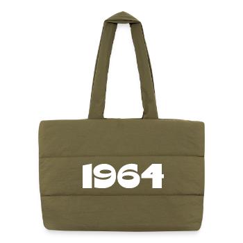 Personalize 1964 60th Birthday Template - Puffer Shopping Bag - safari green - Front