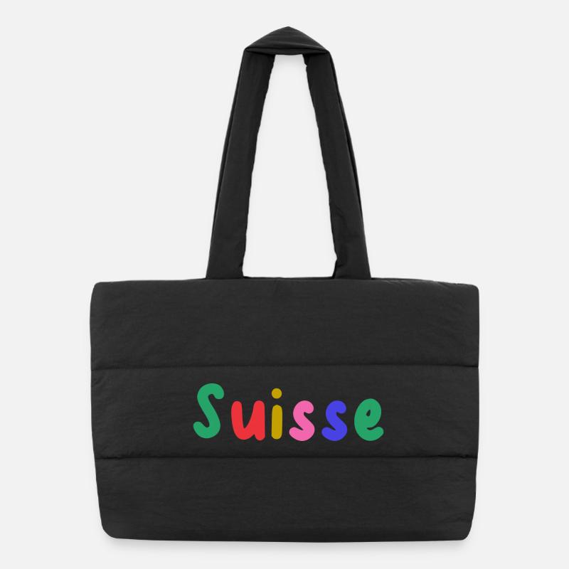 SWITZERLAND. COUNTRY Puffer Shopping Bag