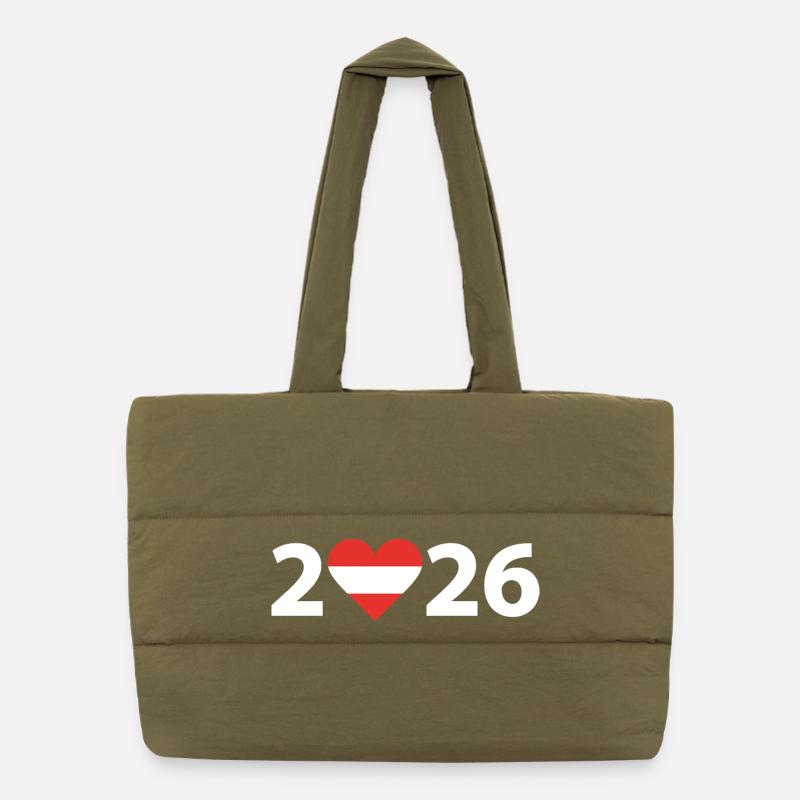 J’aime l’Autriche 2026, vacances en Autriche 2026 Sac shopping matelassé