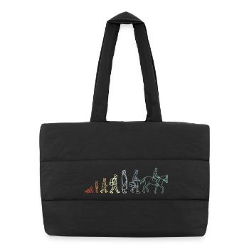 Évolution équestre - Sac shopping matelassé - noir - Devant