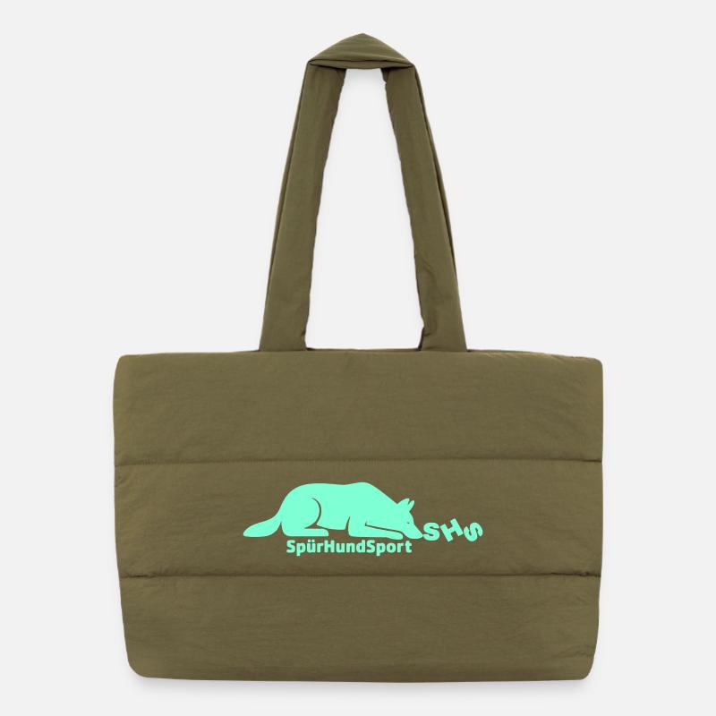 SHS Logo aquamarin Puffer-Einkaufstasche