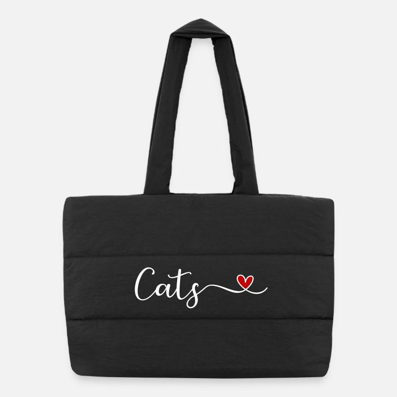 Ich liebe Katzen Puffer-Einkaufstasche