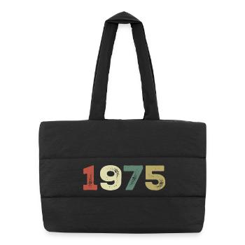 1975 Born 1975 - Puffer Shopping Bag - black - Front