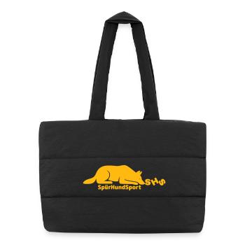 SHS Logo gold - Puffer-Einkaufstasche - Schwarz - Vorne