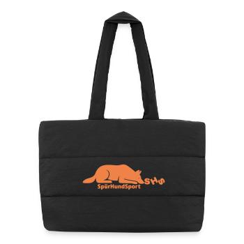 SHS Logo terrakotta - Puffer-Einkaufstasche - Schwarz - Vorne
