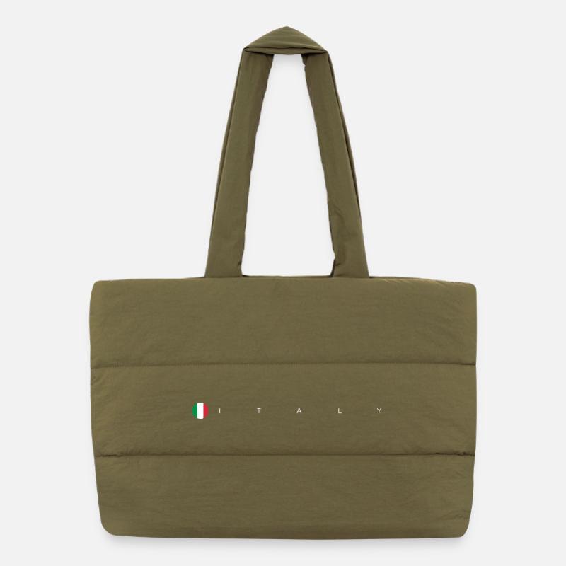 Drapeau de l’Italie Sac shopping matelassé