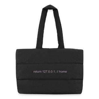 Programmer Nerd IT Joke Developer Home - Puffer Shopping Bag - black - Front