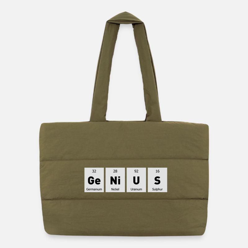 Genius Nerd Geek Sac shopping matelassé