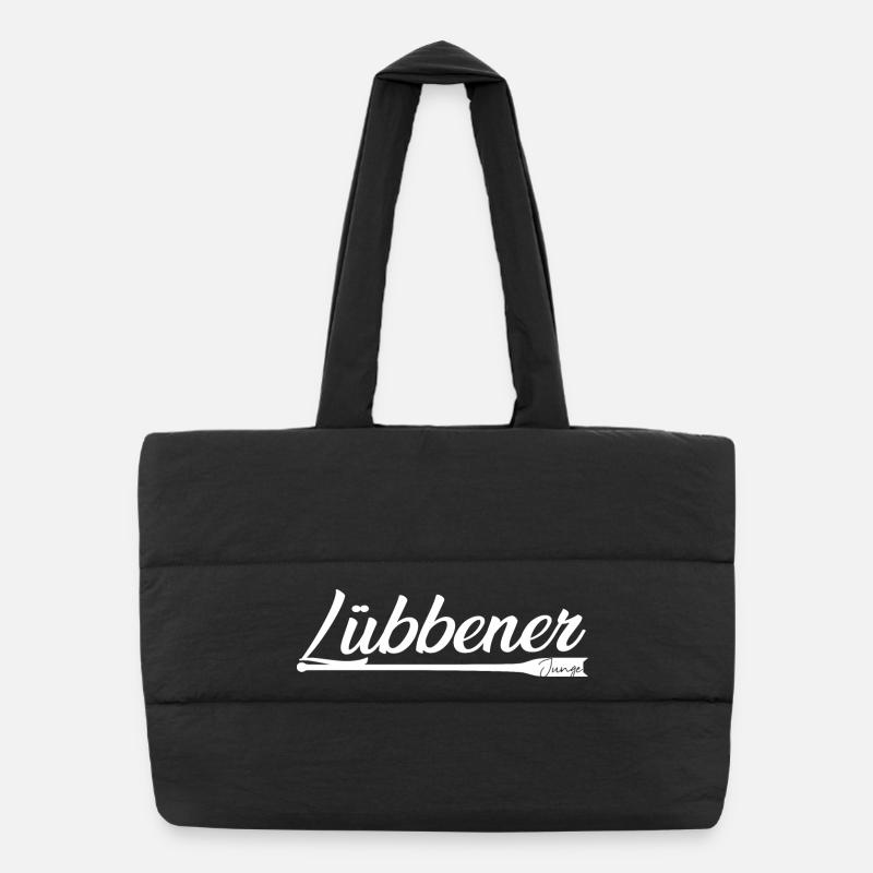 Lübbener Junge Design - Puffer-Einkaufstasche - Schwarz