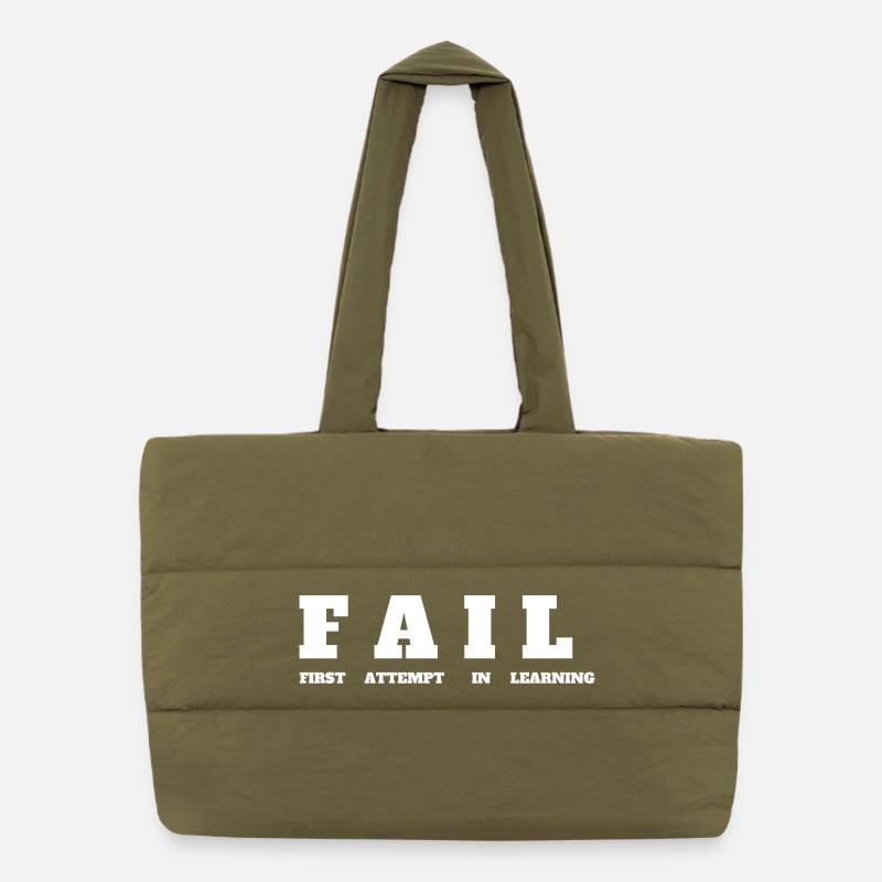 FAIL- First Attempt in Learning - Motivation Tee Puffer-Einkaufstasche