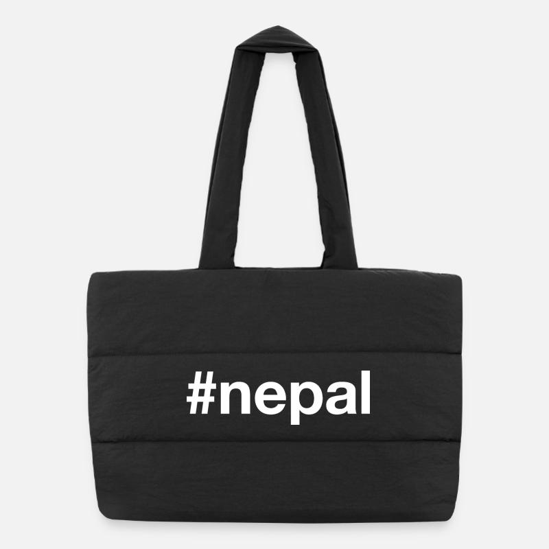 NEPAL Hashtag Puffer Shopping Bag