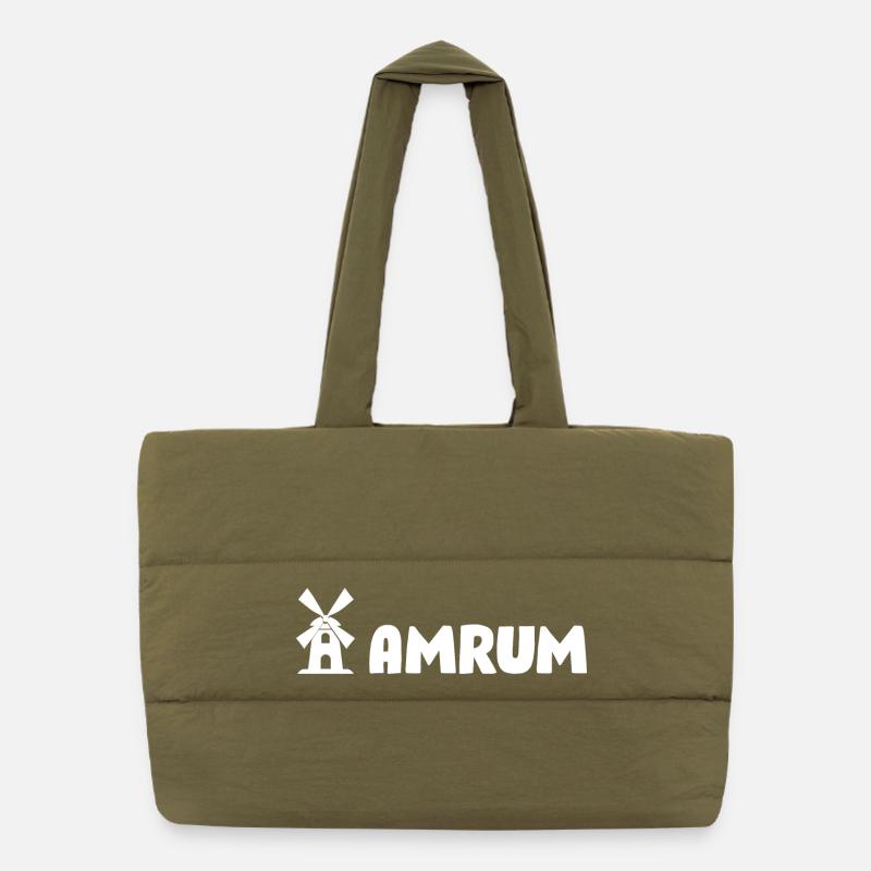 Amrum Windmühle Puffer-Einkaufstasche