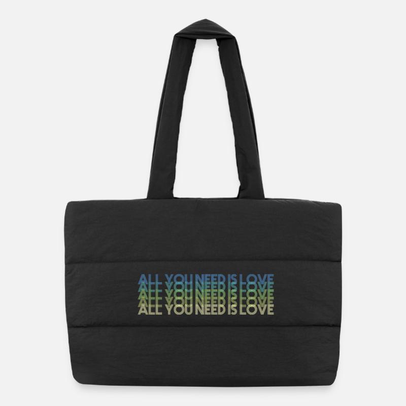 All You Need Is Love Gradient Puffer Shopping Bag
