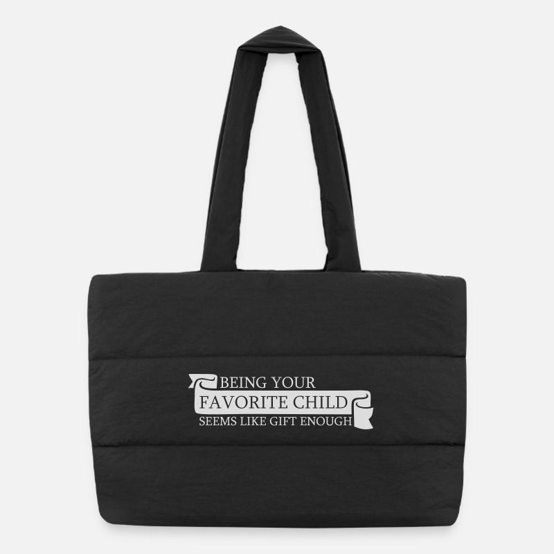 Être votre enfant préféré semble être un cadeau suffisant Sac shopping matelassé