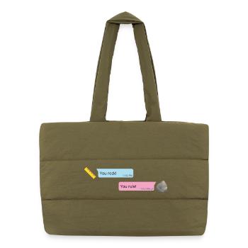 Rock & Rule - Puffer Shopping Bag - safari green - Front