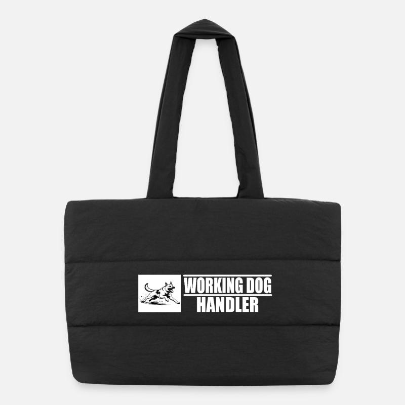 Working Dog Handler Motiv  Puffer-Einkaufstasche