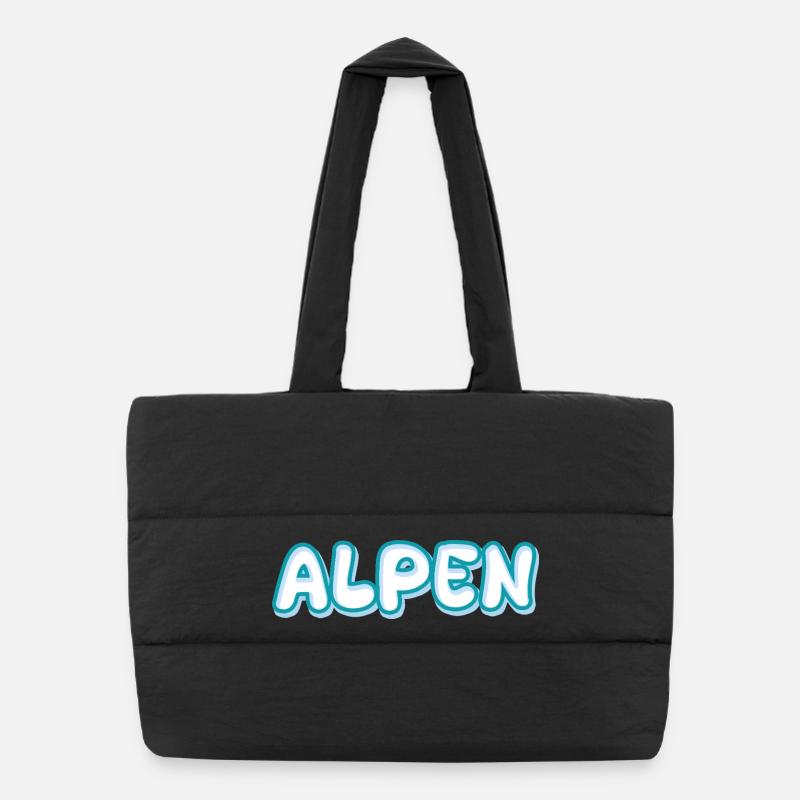 Alps as a mountain Puffer Shopping Bag