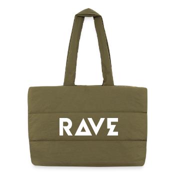 RAVE Geometric Bold Logo - Sac shopping matelassé - safari green - Devant