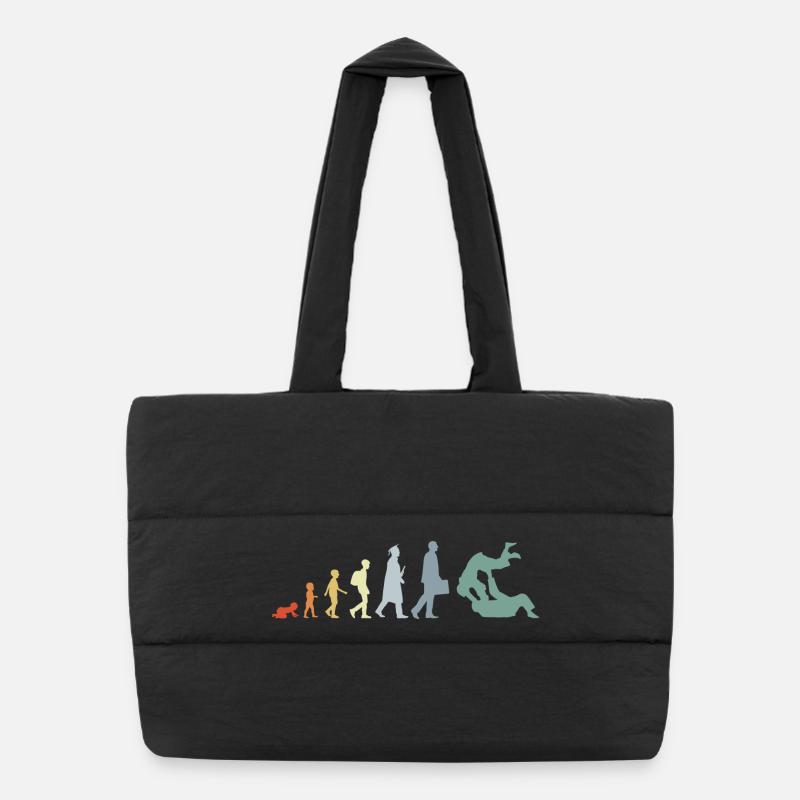 Vintage Judo Evolution Puffer Shopping Bag