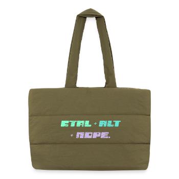 CTRL ALT NOPE - IT Motiv - Puffer-Einkaufstasche - safari Green - Vorne