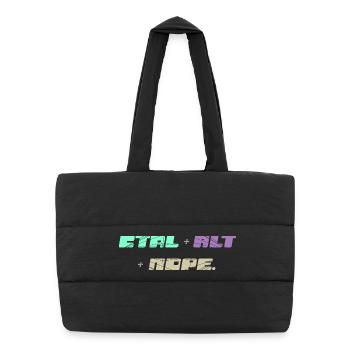 CTRL ALT Nope - Puffer-Einkaufstasche - Schwarz - Vorne