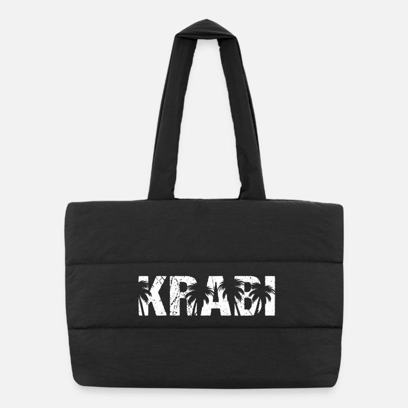 Palmiers de Krabi Thaïlande Sac shopping matelassé