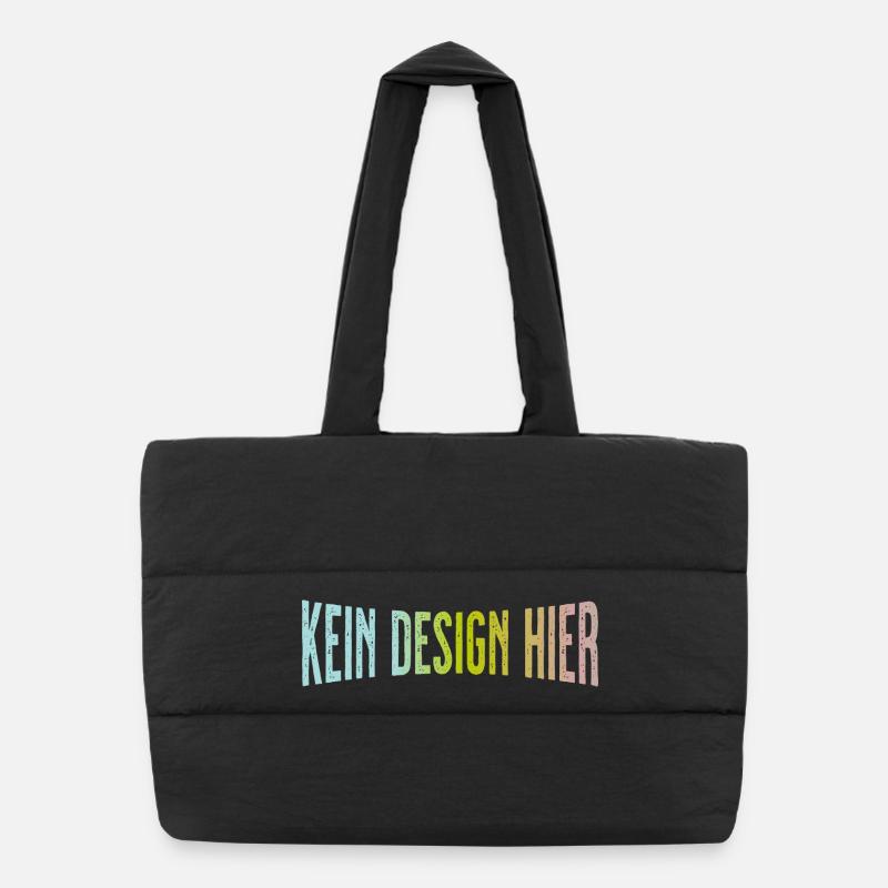 No Design Here Funny Statement Shirt Puffer Shopping Bag