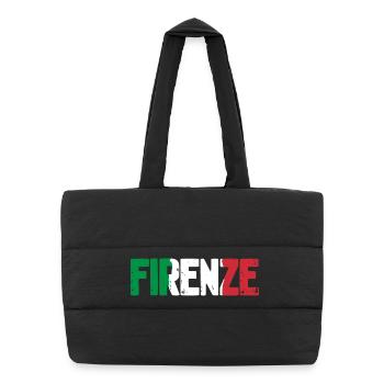 Firenze Italia - Sac shopping matelassé - noir - Devant