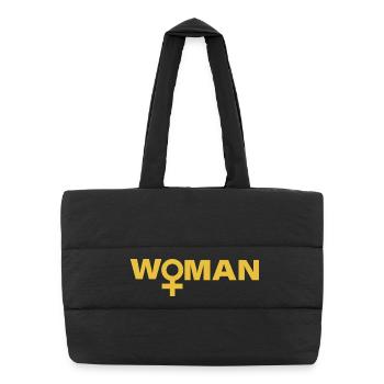 Woman - Puffer Shopping Bag - black - Front
