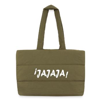 Jajajaja riant en espagnol - Sac shopping matelassé - safari green - Devant
