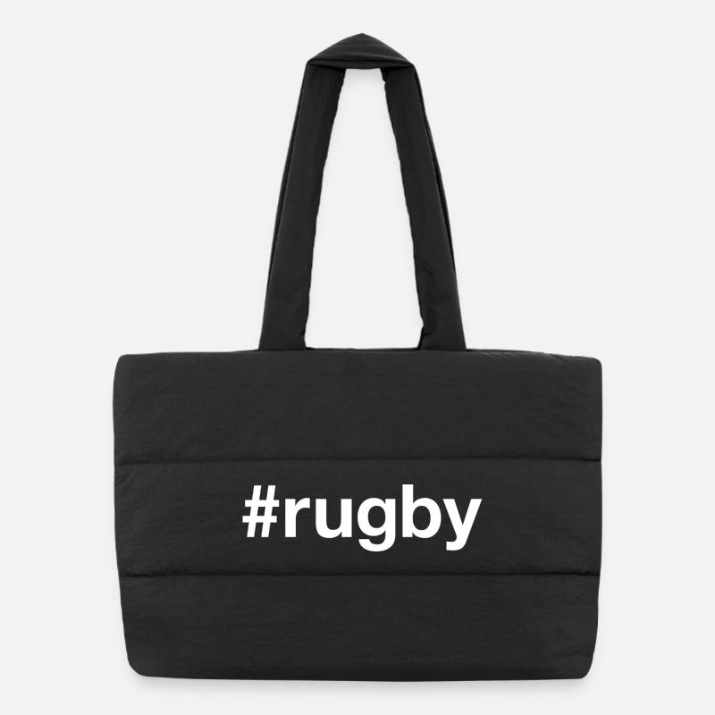 Rugby Hashtag Sac shopping matelassé