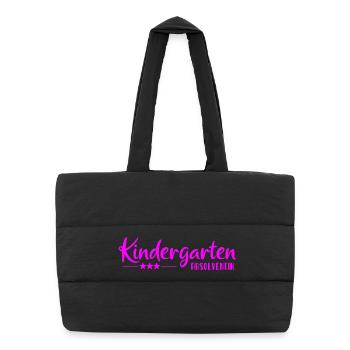 Kindergarten Graduate - School Enrollment - Kita - Puffer Shopping Bag - black - Front
