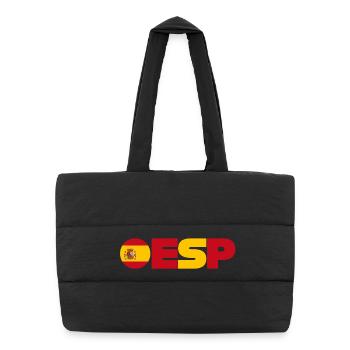 Espagne - Sac shopping matelassé - noir - Devant