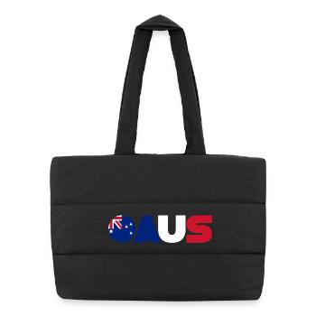 Australie - Sac shopping matelassé - noir - Devant