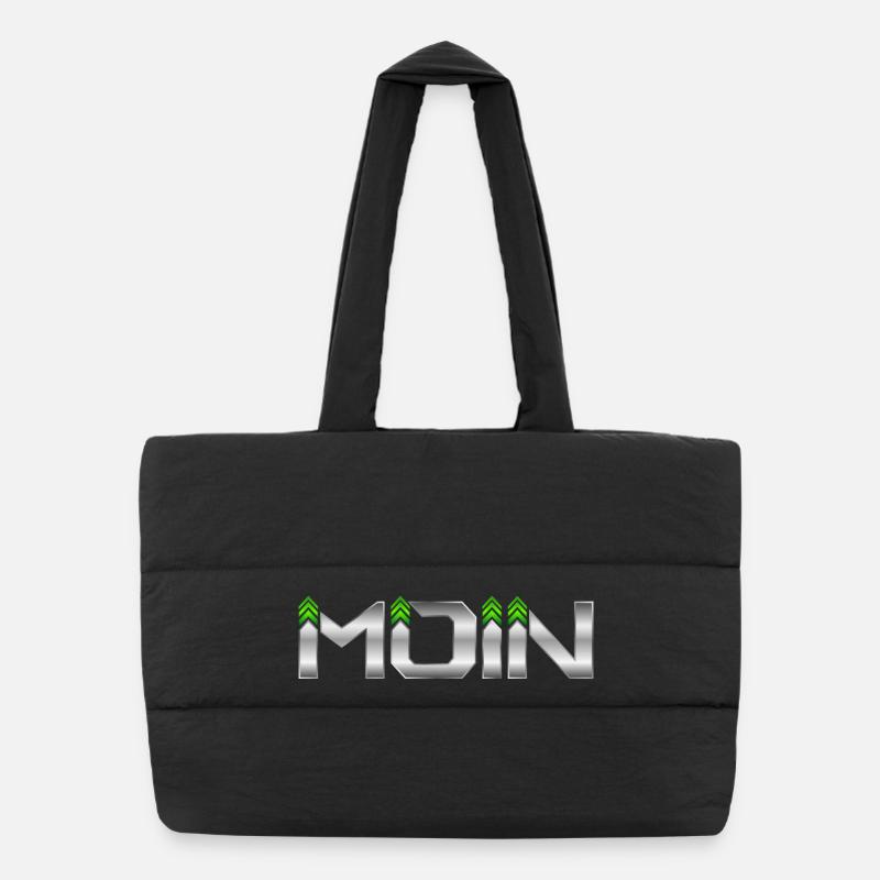 Moin - Puffer-Einkaufstasche - Schwarz