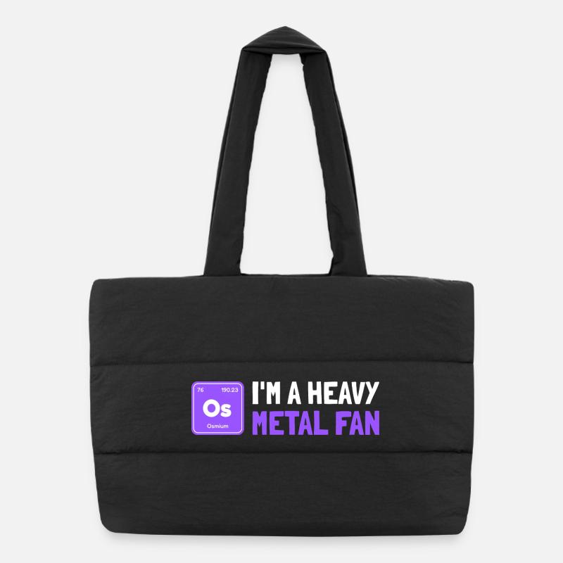 Ich bin ein Heavy Metal Fan Osmium Periodensystem Puffer-Einkaufstasche